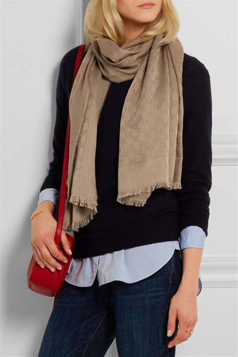 cotton gucci scarf women